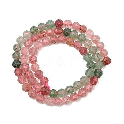 Natural Red and Green Strawberry Quartz Beads Strands GG-NH0006-A02-6mm-1