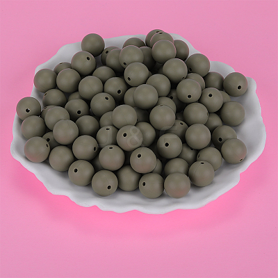 Round Silicone Focal Beads SI-JX0046A-113-1