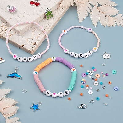 DIY Seed & Heishi Beads Jewelry Set Making Kit DIY-YW0005-20-1