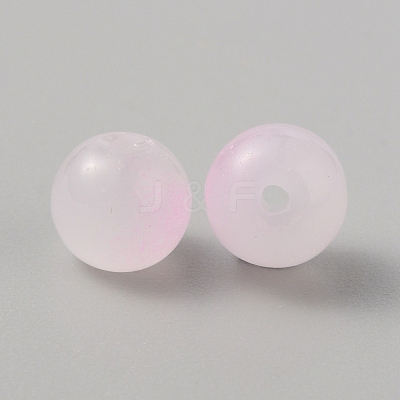 Two Tone Baking Paint Glass Beads GLAA-WH0031-62A-1