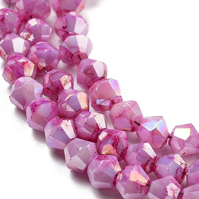 Opaque Baking Paint Glass Beads Strands DGLA-F002-01-1