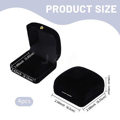 Flocking Earring Storage Boxes CON-WH0086-189-1