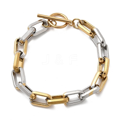 304 Stainless Steel Cable Chain Bracelets for Women BJEW-D377-01E-1