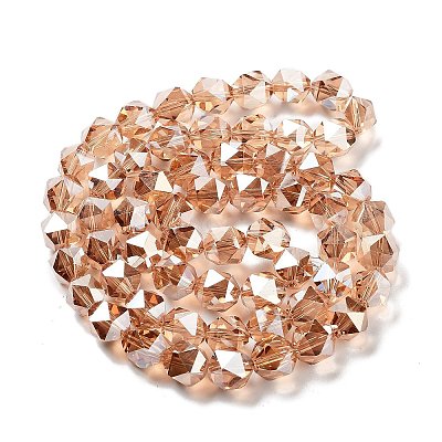Electroplate Glass Beads Strands EGLA-P057-01A-PL02-1