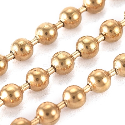 3.28 Feet PVD Vacuum Plating 304 Stainless Steel Ball Chains X-CHS-F009-01E-G-1