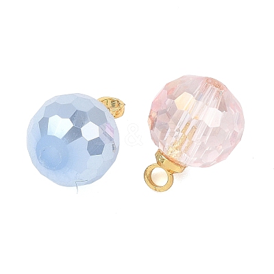 Electroplate Glass Pendants PALLOY-JF05532-02-1