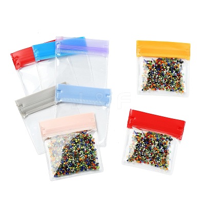 35Pcs 7 Colors Transparent EVA Packaging Resealable Bags ABAG-TA0002-29B-1