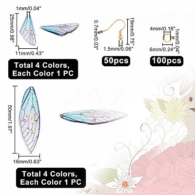 16Pcs Resin Earrings Accessories RESI-PH0001-47-1