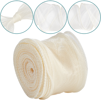 Polyester Organza Ribbons SRIB-WH20020-003B-01-1