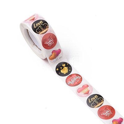 Valentine's Day Round Paper Stickers DIY-I107-03B-1