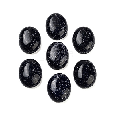 Synthetic Blue Goldstone Cabochons G-G108-02A-1