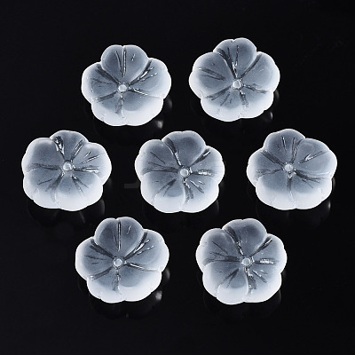 Transparent Frosted Glass Beads GLAA-Q089-003-B001-1