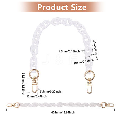 Acrylic Bag Extension Chains FIND-WH0148-268A-1