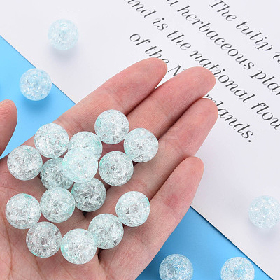 Transparent Crackle Acrylic Beads MACR-S373-66B-N11-1