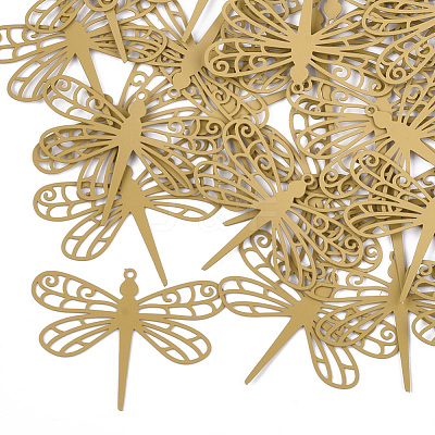 430 Stainless Steel Filigree Pendants X-STAS-T042-08D-1