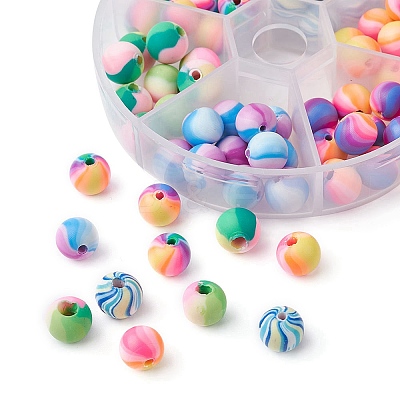 90Pcs 6 Colors Handmade Polymer Clay Beads CLAY-YW0001-80-1