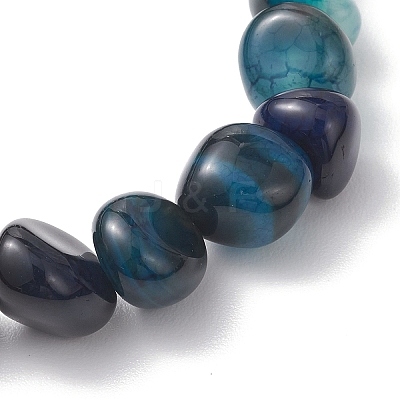 4Pcs Dyed Natural Dragon Veins Agate Beaded Stretch Bracelets for Women BJEW-JB13047-1
