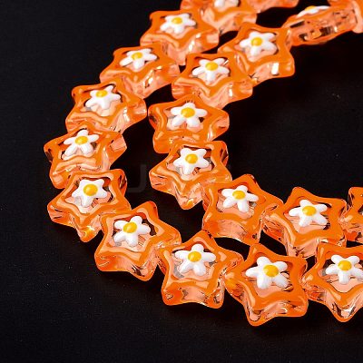 Transparent Glass Beads Strands LAMP-K037-07F-1