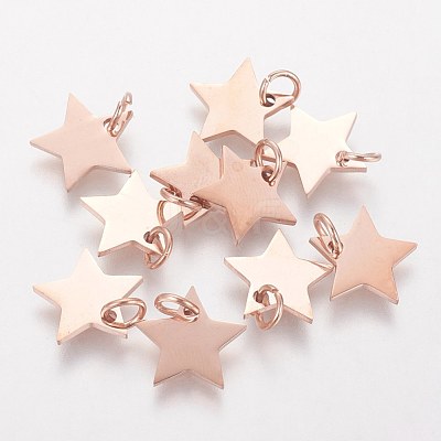 Ion Plating(IP) 304 Stainless Steel Charms STAS-Q201-T461R-1