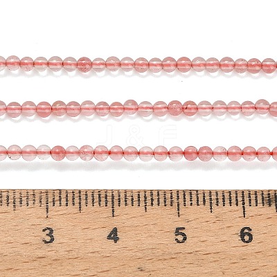 Cherry Quartz Glass Beads Strands G-Z116-A09-2mm-1
