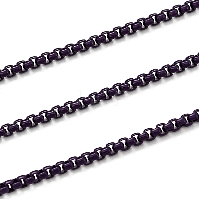 Spray Painted Stainless Steel Box Chains CHS-L027-10-1