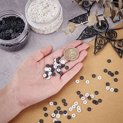 130g 2 Colors Handmade Polymer Clay Beads CLAY-PH0001-53-1