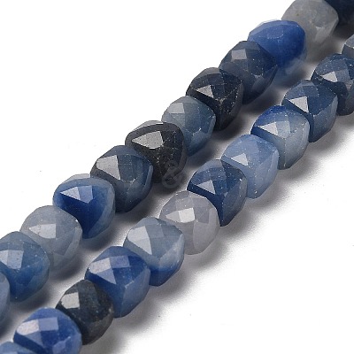 Natural Blue Aventurine(Dyed & Heated) Beads Strands G-H078-C22-01-1