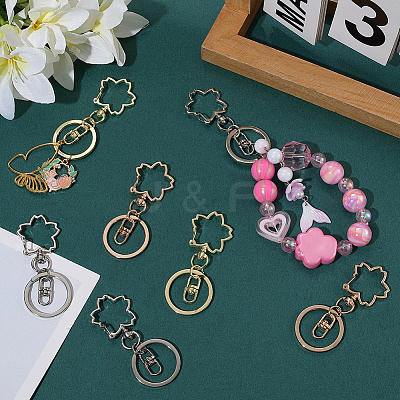 18Pcs 3 Colors Alloy Keychain Clasps KEYC-SC0001-73-1