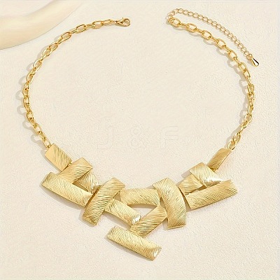 Rectangle Alloy Pendant Bib Necklaces FS-WG7FB46-01-1