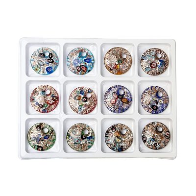 Handmade Silver Foil Lampwork Big Pendants FOIL-S116-3-B-1