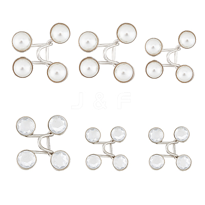 6 Sets 4 Style Adjustable Waist Extender Buckle for Jeans DIY-FH0005-08-1