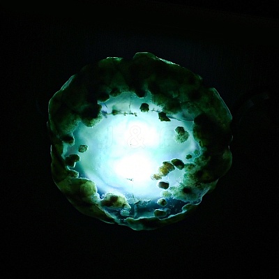 Dyed & Heatsd Natural Agate Slice USB Night Light Decoration G-Q170-10C-1