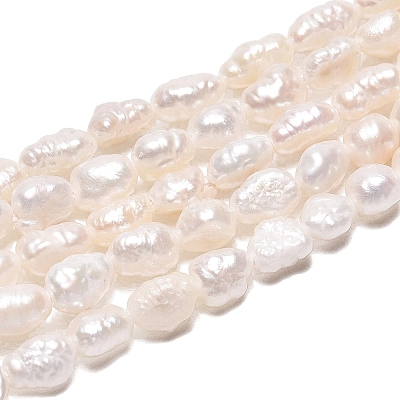 Natural Baroque Keshi Pearl Beads Strands PEAR-N031-01A-1