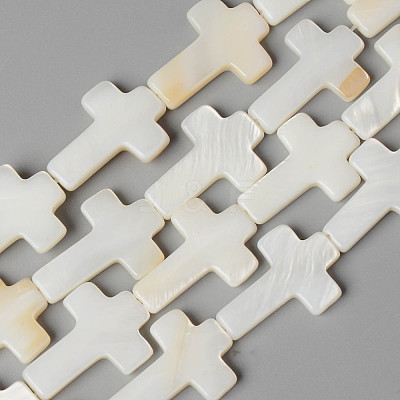 Natural Freshwater Shell Beads Strands SHEL-N026-74-1