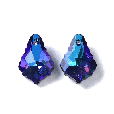 AB Color Plated Electroplate Glass Pendants EGLA-O003-06C-11-1
