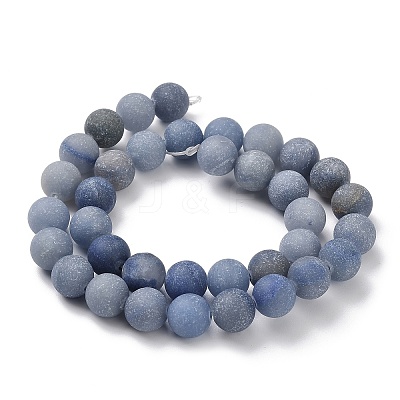 Dyed & Heated Natural Blue Aventurine Beads Strands G-J376-31-10mm-1