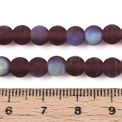 Frosted Transparent Glass Beads Strands LS-GLAA-T032-T6mm-MBB19-1