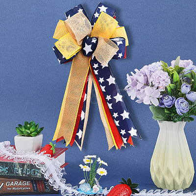 Polyester Big Bowknot FIND-WH0126-414B-1