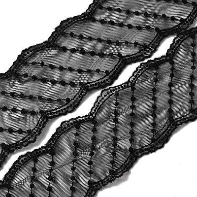 Polyester Wavy Edge Lace Trim OCOR-WH0060-84A-1