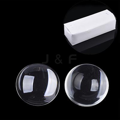 Transparent Glass Cabochons GGLA-R026-48mm-B-1