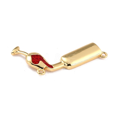 Brass Enamel Links Connectors KK-P204-03G-1