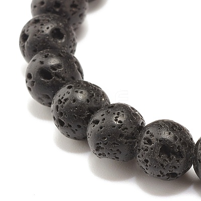 Natural Tiger Eye Round Beads Oil Diffuser Power Bracelet BJEW-JB07416-1