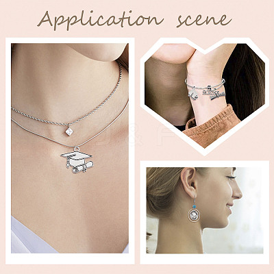 50Pcs 5 Style Tibetan Style Alloy Pendants FIND-SC0003-70-1