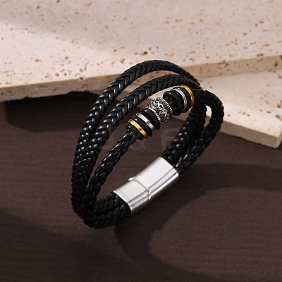 Imitation Leather Cord Multi-strand Bracelets for Men PW-WGD2A27-02-1