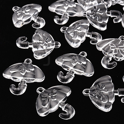 Transparent Acrylic Pendants TACR-T024-01B-205-1
