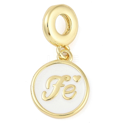 Rack Plating Brass Enamel European Dangle Charms KK-P287-50G-04-1