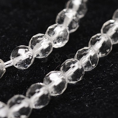 Natural Quartz Crystal Beads Strands G-G736-05-4mm-1