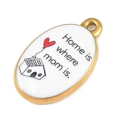 Printed 304 Stainless Steel Pendants SA-CBA7467-04G-02-1