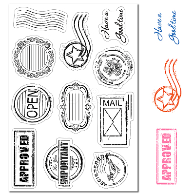 PVC Plastic Clear Stamps DIY-WH0439-0007-1