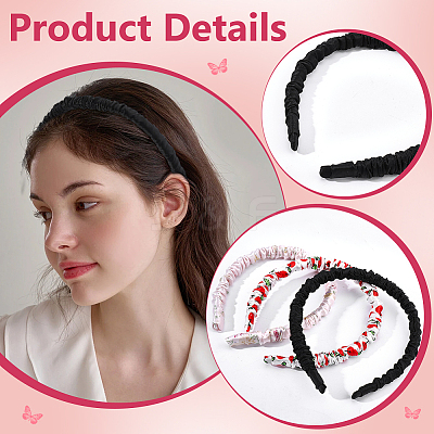 Silk From Silkworms Hair Bands OHAR-WH0033-019C-1